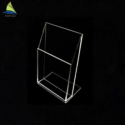 काउंटर टॉप एक्रिलिक ब्रोशर धारक प्लास्टिक पैम्फलेट धारक रेशम स्क्रीन प्रिंटिंग