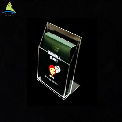 काउंटर टॉप एक्रिलिक ब्रोशर धारक प्लास्टिक पैम्फलेट धारक रेशम स्क्रीन प्रिंटिंग