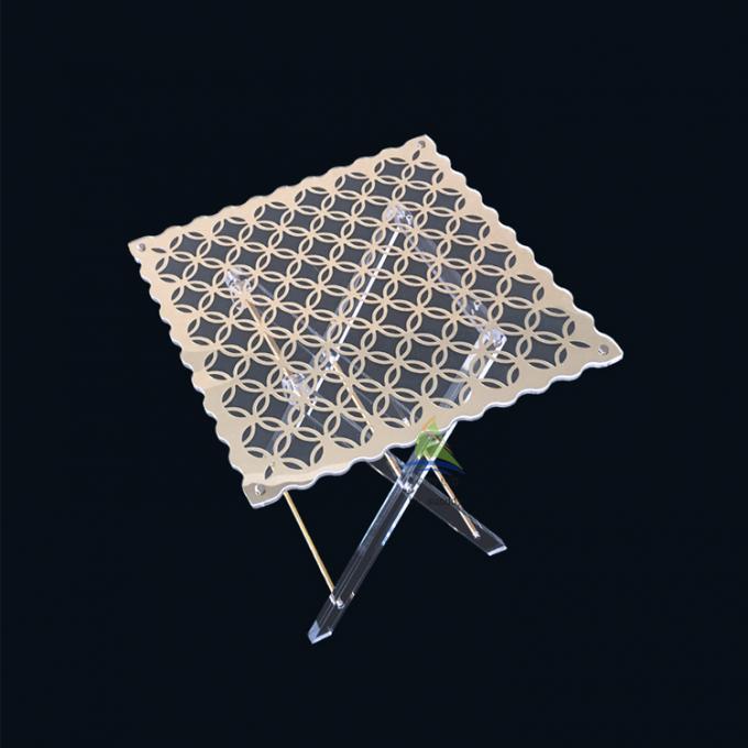 स्क्वायर वेव एज दर्पण सोना एक्रिलिक फोल्डिंग table.jpg