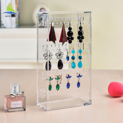 सुरुचिपूर्ण एक्रिलिक आभूषण प्रदर्शन Plexiglass डिजाइन डेस्कटॉप गहने प्रदर्शन रैक
