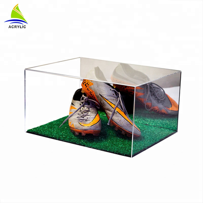 ढक्कन के साथ पारदर्शी एक्रिलिक प्रस्तुति बॉक्स साफ़ Plexiglass एक्रिलिक जूता बॉक्स