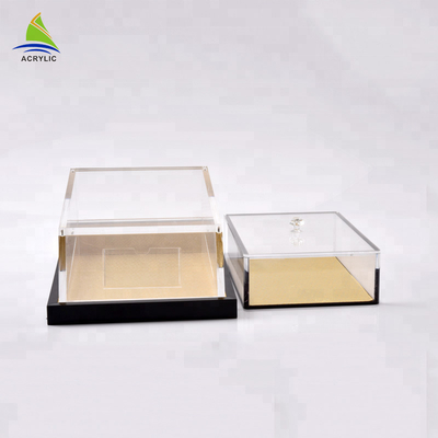 उच्च Plexiglass भंडारण पैकेजिंग बॉक्स कस्टम स्क्वायर एक्रिलिक Ginseng बॉक्स