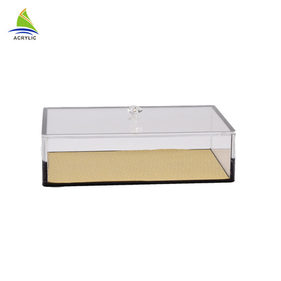 पारदर्शी एक्रिलिक स्क्वायर कंटेनर Plexiglass एक्रिलिक स्क्वायर Ginseng बॉक्स