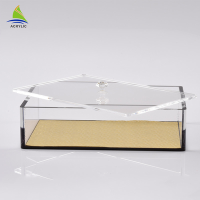 पारदर्शी एक्रिलिक स्क्वायर कंटेनर Plexiglass एक्रिलिक स्क्वायर Ginseng बॉक्स
