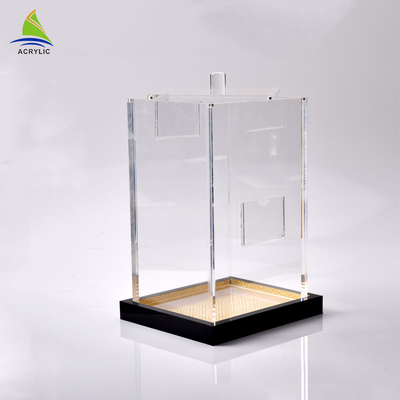 पारदर्शी एक्रिलिक स्क्वायर कंटेनर Plexiglass एक्रिलिक स्क्वायर Ginseng बॉक्स