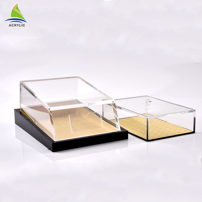 पारदर्शी एक्रिलिक स्क्वायर कंटेनर Plexiglass एक्रिलिक स्क्वायर Ginseng बॉक्स