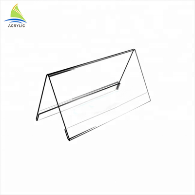 Perspex एक्रिलिक साइन प्रदर्शन धारक मोटी साफ़ एक्रिलिक साइन प्रदर्शन मेनू स्टैंड