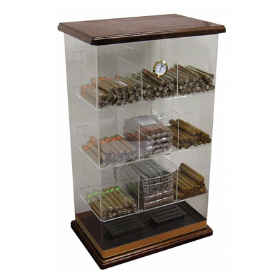 6 मिमी एक्रिलिक काउंटरटॉप डिस्प्ले केस Humidor एक्रिलिक सिगार प्रदर्शन कैबिनेट