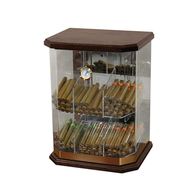 6 मिमी एक्रिलिक काउंटरटॉप डिस्प्ले केस Humidor एक्रिलिक सिगार प्रदर्शन कैबिनेट