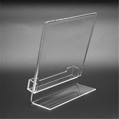 5 &quot;एक्स 7&quot; लूसाइट Plexiglass एक्रिलिक Slanted सम्मिलित करें व्यवसाय कार्ड पॉकेट के साथ साइन धारक