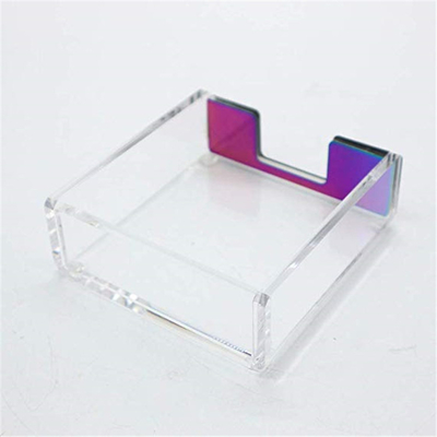 अनुकूलित स्पष्ट Lucite 4x6 एक्रिलिक कागज चिपचिपा नोट पैड धारक