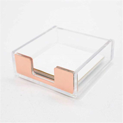 अनुकूलित स्पष्ट Lucite 4x6 एक्रिलिक कागज चिपचिपा नोट पैड धारक